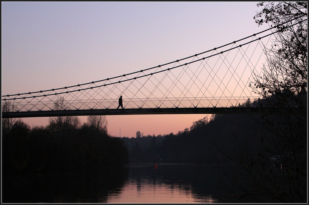 . Im letzten Abendlicht - Max-Eyth-Steg bei Stuttgart-Hofen. November 2011 (Matthias)