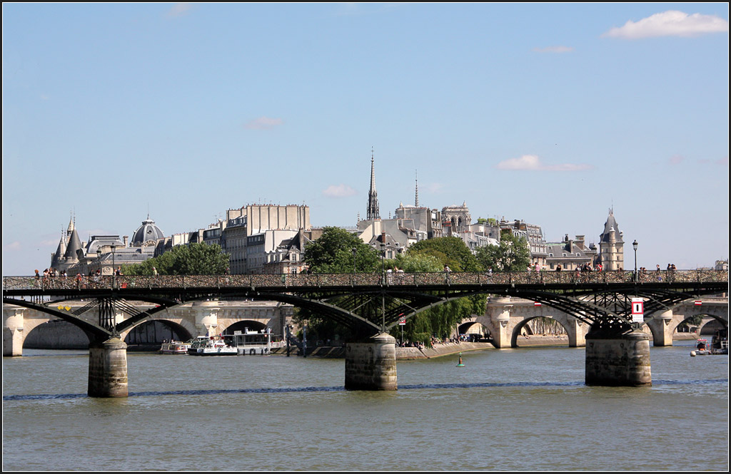 . Seine-Brcken in Paris - Pont des Arts und Pont Neuf und die le de la Cit. 17.07.2012 (Matthias)