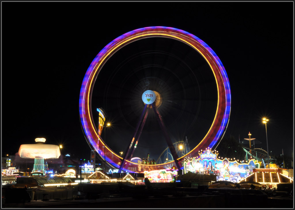 . Volksfestimpressionen - Riesenrad drehend - Cannstatter Wasen, 03.11.2011 (Jonas)