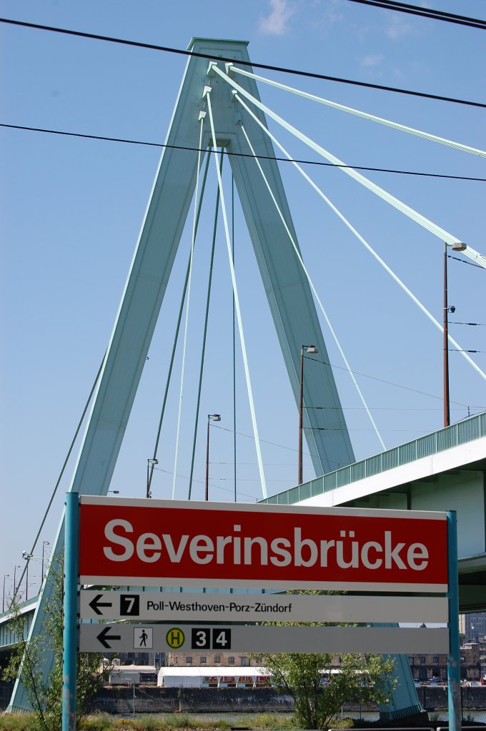 29.06.2008 Kln: Station Severinsbrcke der KVB Linie 7