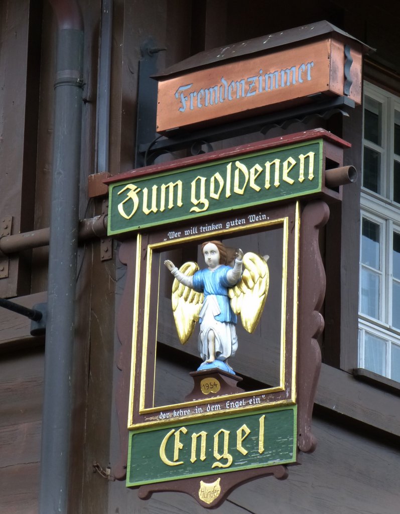 ltestes Gasthaus im Glottertal/Schwarzwald,  Zum goldenen Engel , Juni 2013