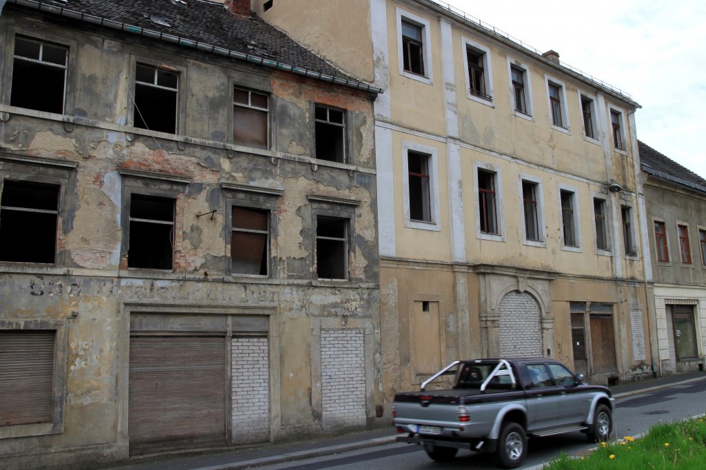 Albertstrae in Zittau. Nicht 1945, sondern am 17. Mai 2010.