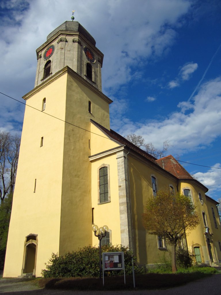 Alfdorf, Ev. Stephanuskirche, erbaut von 1774 bis 1776 durch Johann Michael Keller 
(26.04.2012)