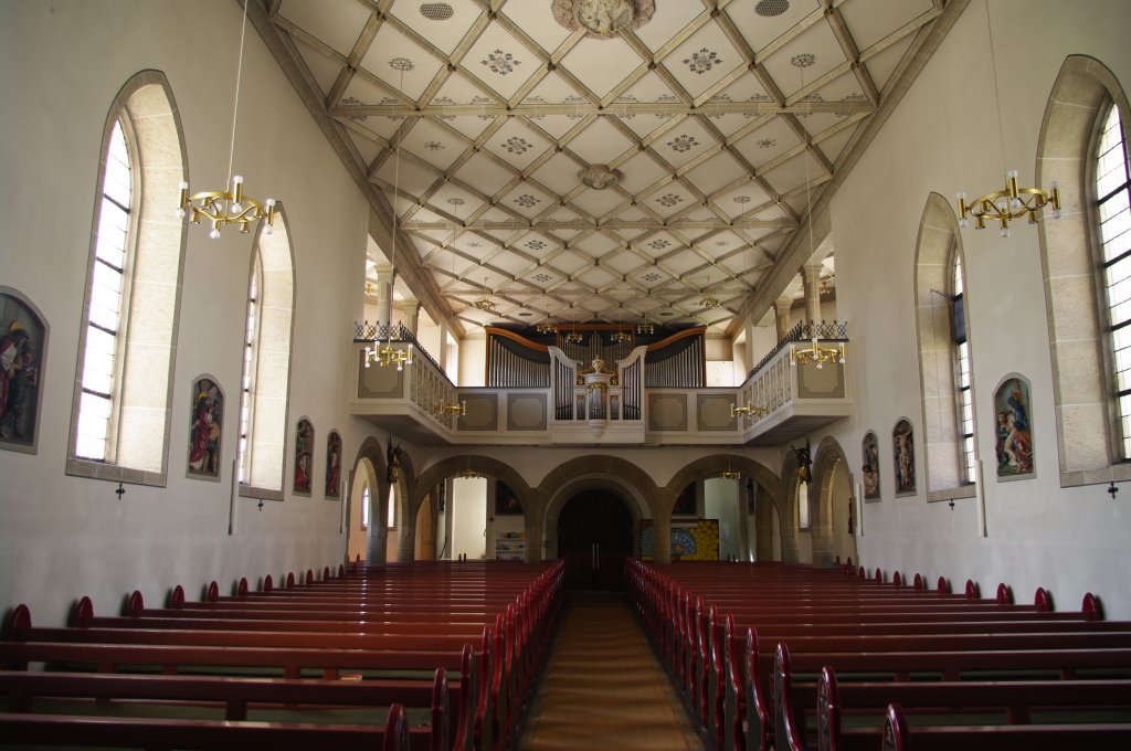 Allmendingen, Maria Himmelfahrt Kirche, Orgelempore, Landkreis 
Alb Donau (12.07.2011)