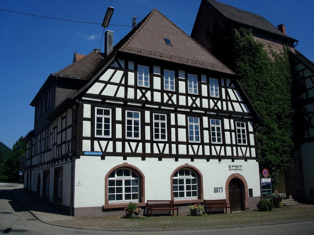 Alpirsbach im Schwarzwald,
1568 gebaut, verschiedene Nutzungen, seit 1982 Museum fr Stadtgeschichte, 
Aug.2010