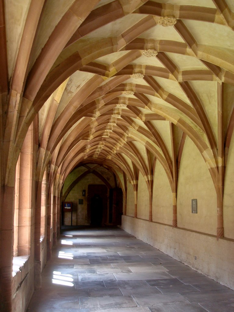 Alpirsbach im Schwarzwald,
ehemaliges Benediktinerkloster, der stliche Flgel des Kreuzganges wurde 1481-94 unter Verwendung des romanischen Vorgngers neu aufgebaut,
Juli 2010