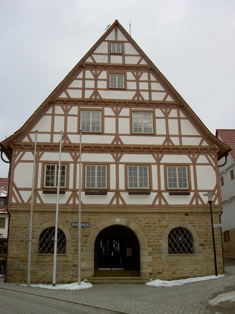 Altdorf, Rathaus von 1628, Kreis Bblingen (17.02.2013)