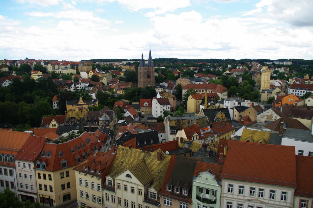 Altenburg, Ausblick auf die Altstadt von dem Turm der Bartholom Kirche
(18.07.2011)