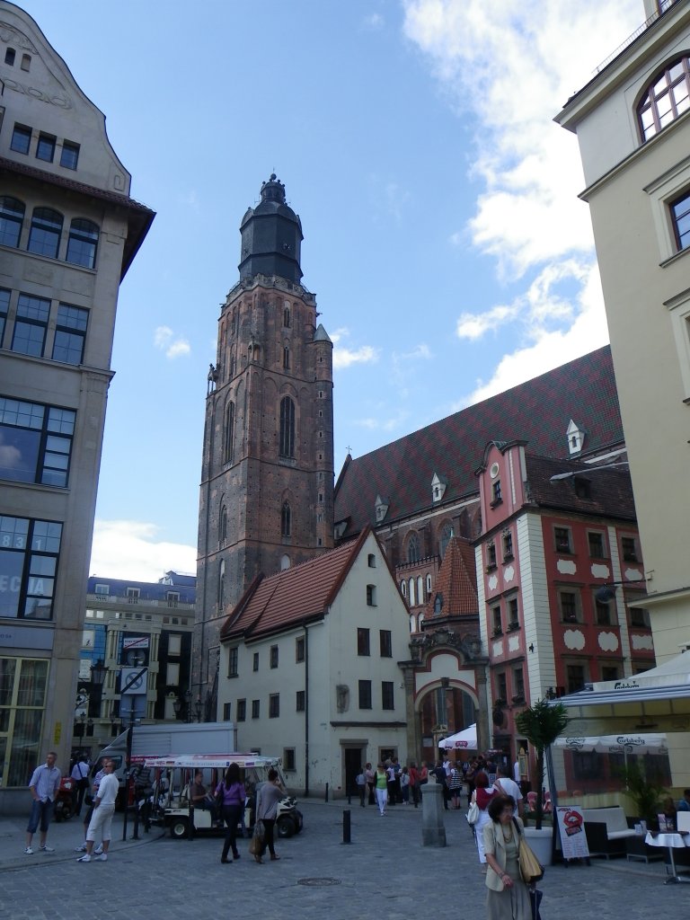 Am Ring (Rynek) in Breslau im Sommer 2012