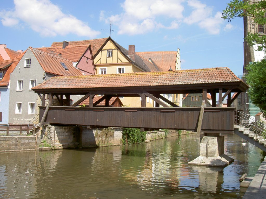 Amberg, Schiffbrücke über die Vils (26.07.2007)