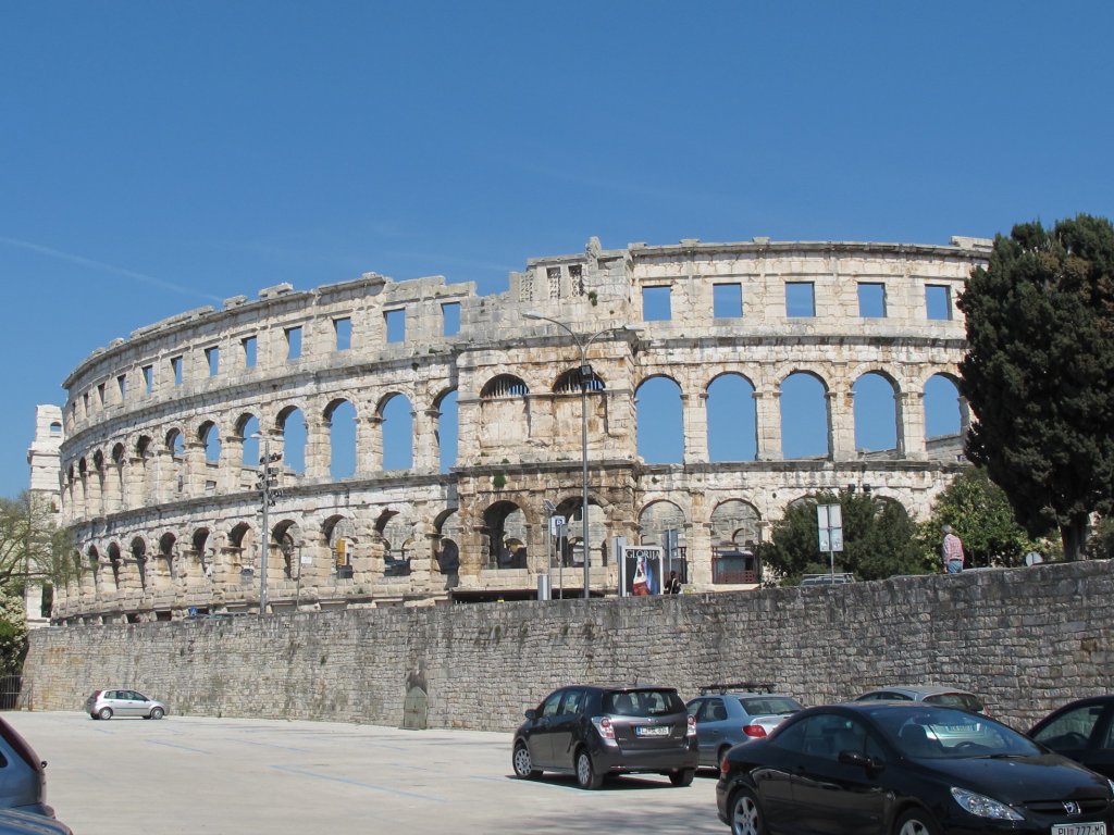 Amphitheater in Pula am 18. April 2013.