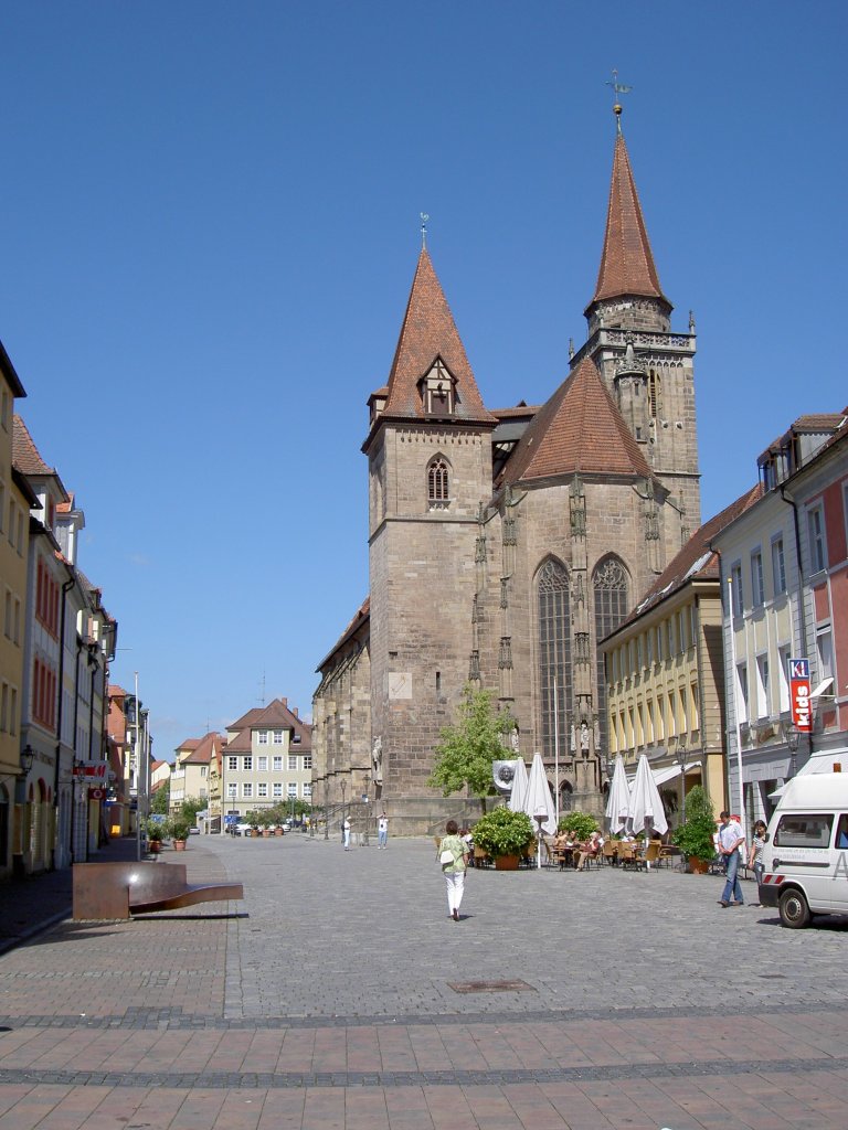 Ansbach, St. Johannis Kirche aus dem 15. Jahrhundert (16.07.2007)