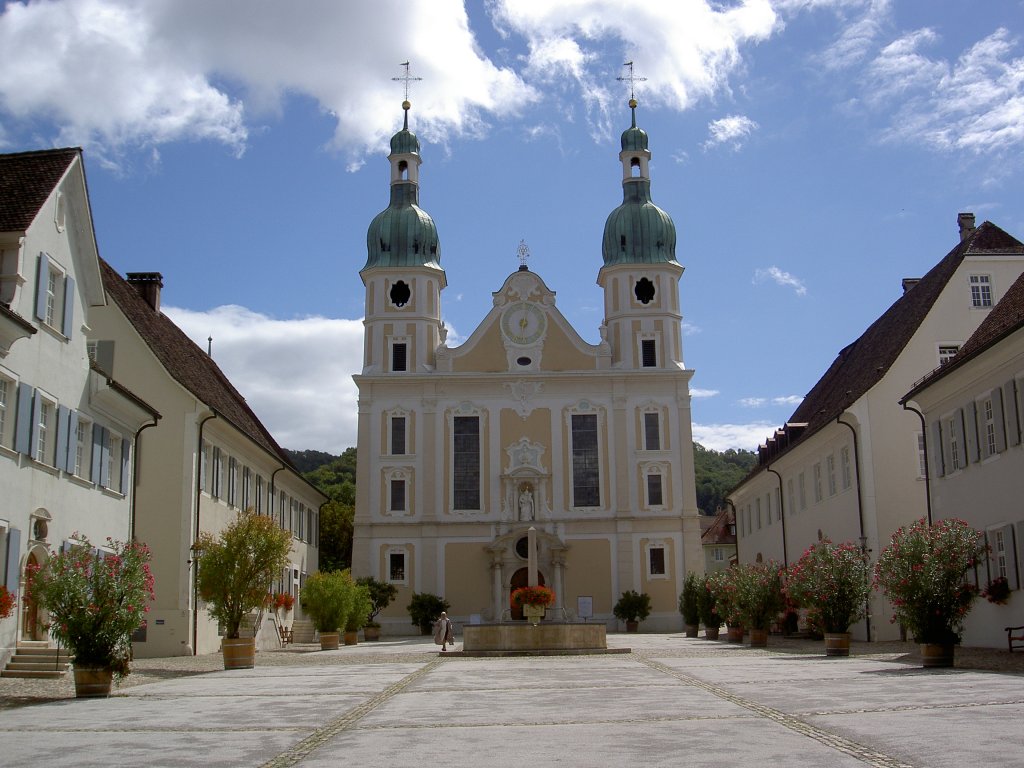 Arlesheim, Domkirche, erbaut von 1679 bis 1681 nach Plnen von Franz Demess, 1759 
im Rokoko Stil umgebaut (26.08.2012)