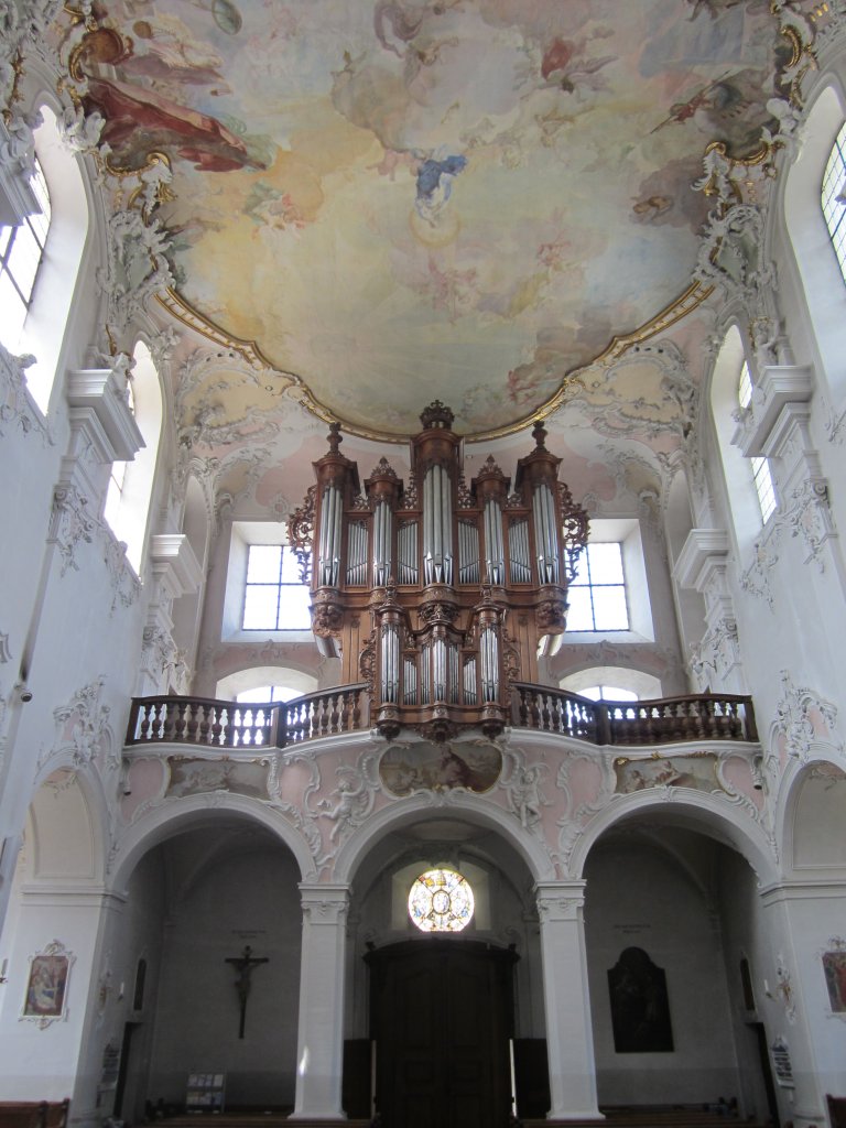Arlesheim, Domkirche, Silbermannorgel, erbaut von 1759 bis 1761 (26.08.2012)