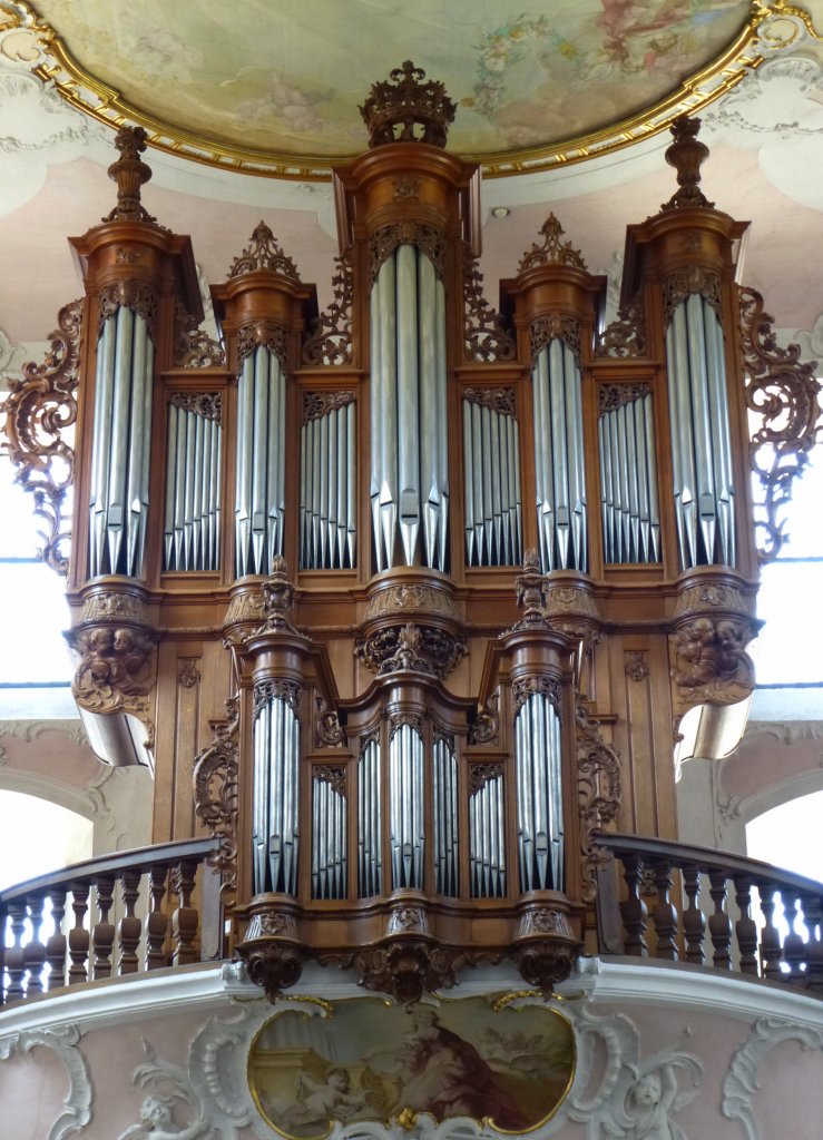 Arlesheim, die Silbermann-Orgel von 1761 in der Domkirche, Juli 2013