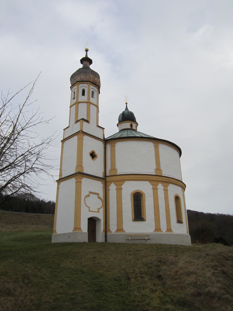 Au am Inn, Kirche St. Peter in Berg, erbaut 1624 durch Probst Balthasar Endres (30.12.2012)