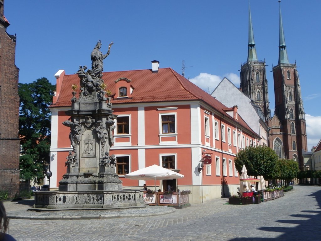 Auf der Dominsel in Breslau (Wroclaw) im Sommer 2012