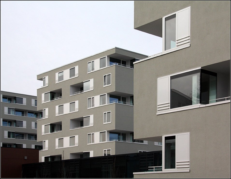 Auf einem Teil des ehemaligen Messegelndes auf dem Killesberg entstand die Seniorenwohnanlage Augsutinum. Architekten sind Wulf und Partner, die auch die Neue Messe am Flughafen planten. 25.02.2010 (Matthias)