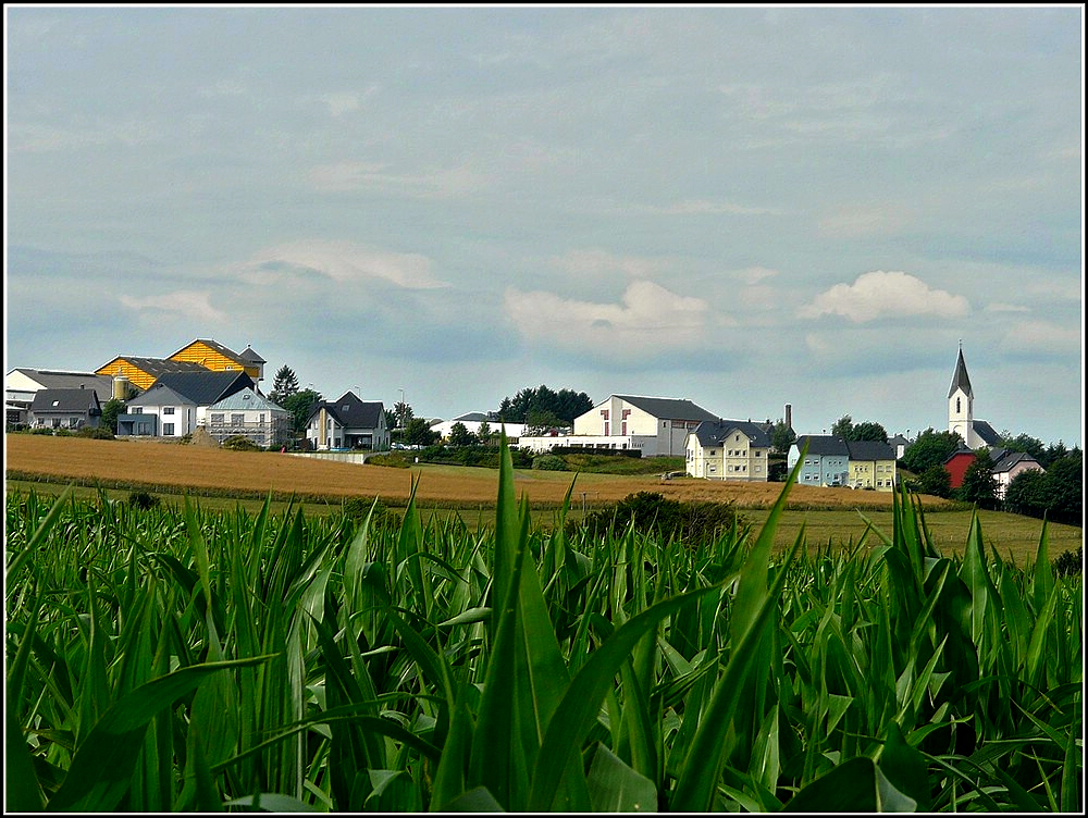 Aussicht auf das Dorf Heiderscheid am 25.07.2010. (Jeanny)