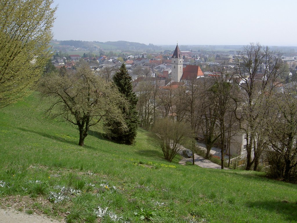 Aussicht auf Perg im unteren Mhlviertel von der Kalvarienbergkirche (21.04.2013)