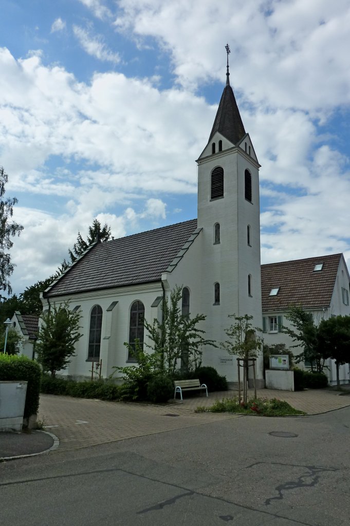 Bad Buchau, die evangelische Kirche, Aug.2012
