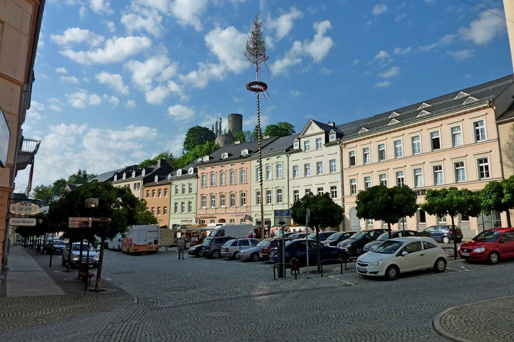 Bad Lobenstein, der Marktplatz, Mai 2012 