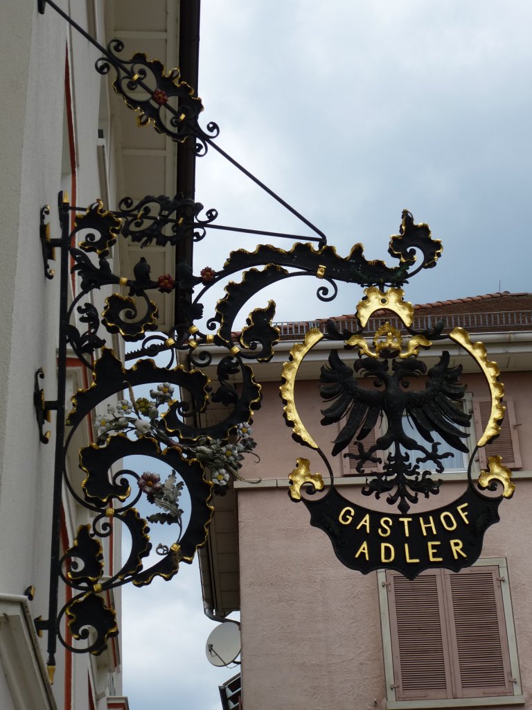 Bad Sckingen, Restaurant  Adler  auf dem Mnsterplatz, Juni 2013