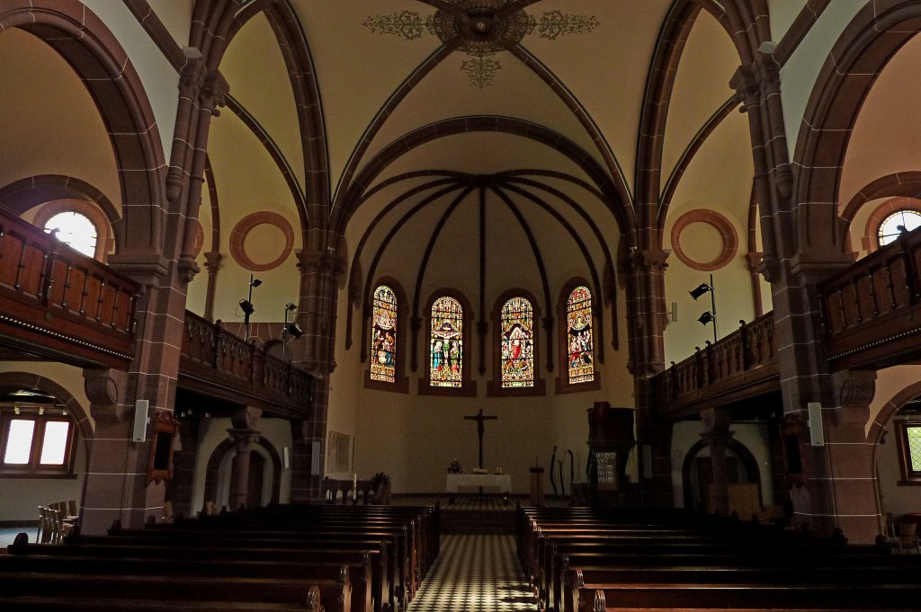 Badenweiler, der Innenraum der Pauluskirche, Juni 2011