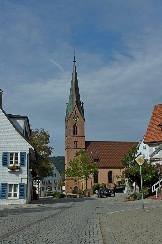 Baiersbronn im Schwarzwald, die evangelische Marienkirche, Sept.2011