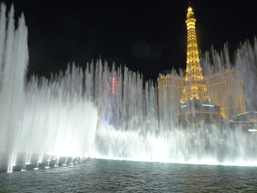 Bellagio Wasserspiele bei Nacht in Las Vegas am 24.09.2012