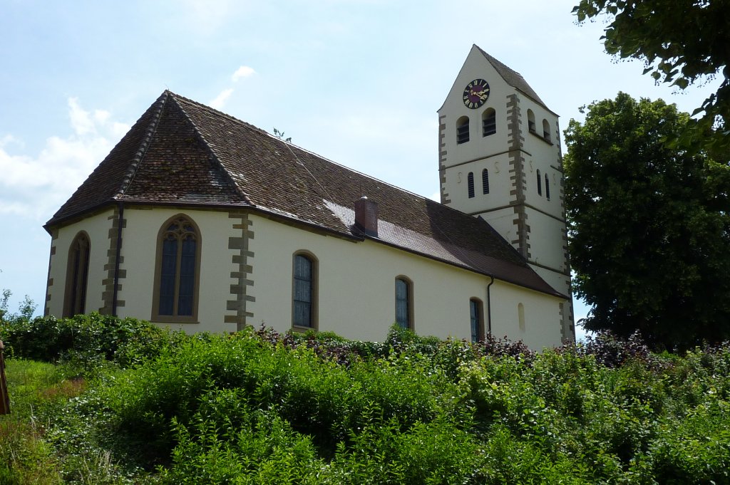 Betberg im Markgräflerland, die Kirche gehört zu den ältesten in der Region, seit der Reformation evangelisch, Juni 2011