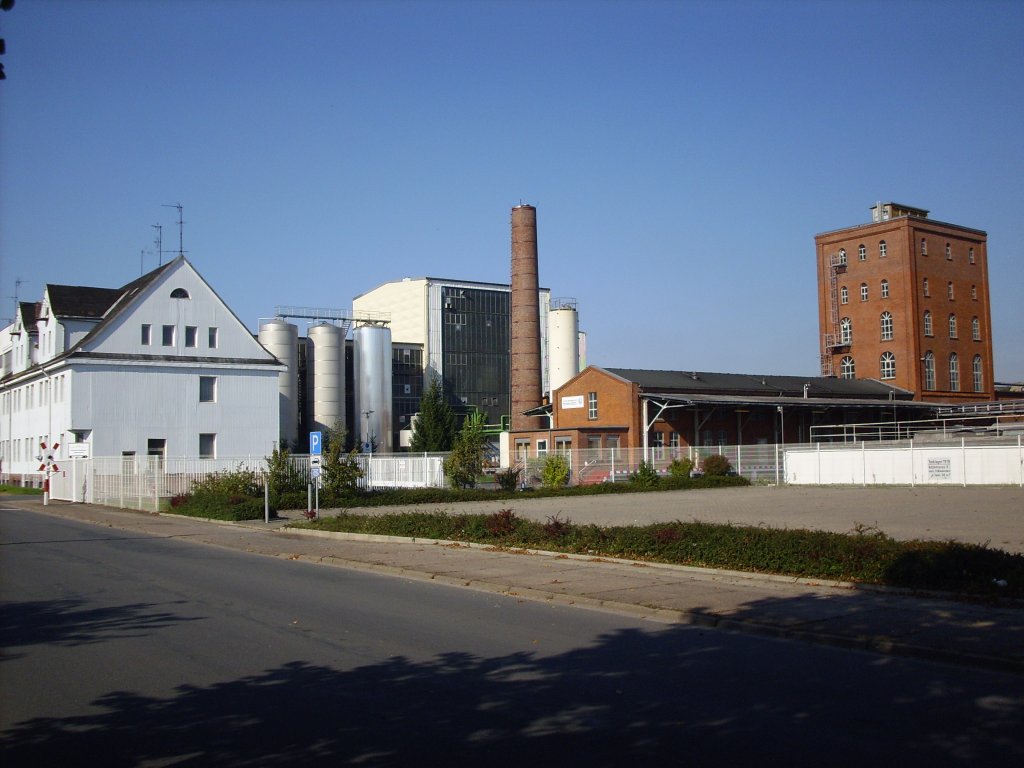 Betriebsgelnde der Nordbrand Nordhausen von der Strae aus aufgenommen 23.09.2005