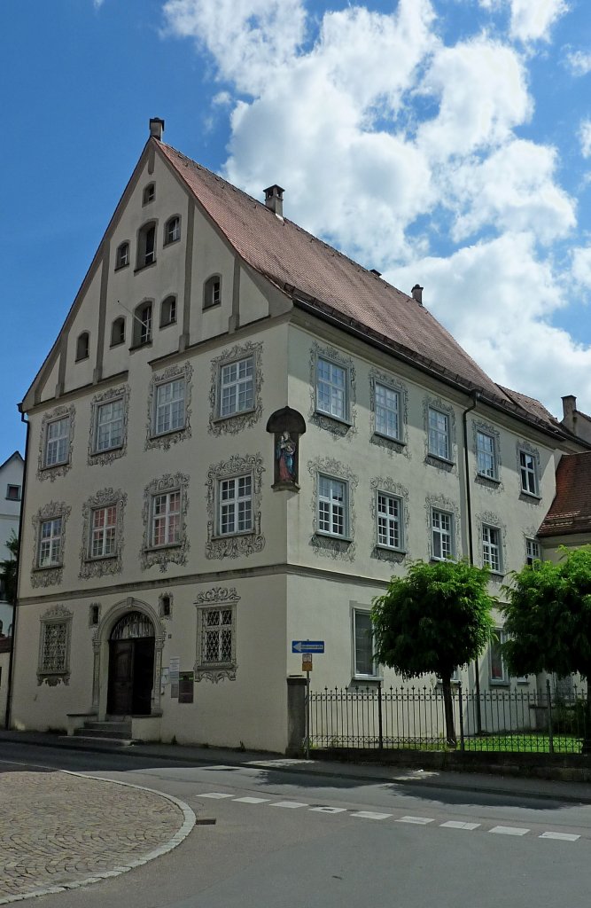 Biberach, das barocke Dinglingerhaus am Holzmarkt, Dinglinger geb.1664 in Biberach war der berhmte Goldschmid am Hofe von August dem Starken in Dresden, Aug.2012