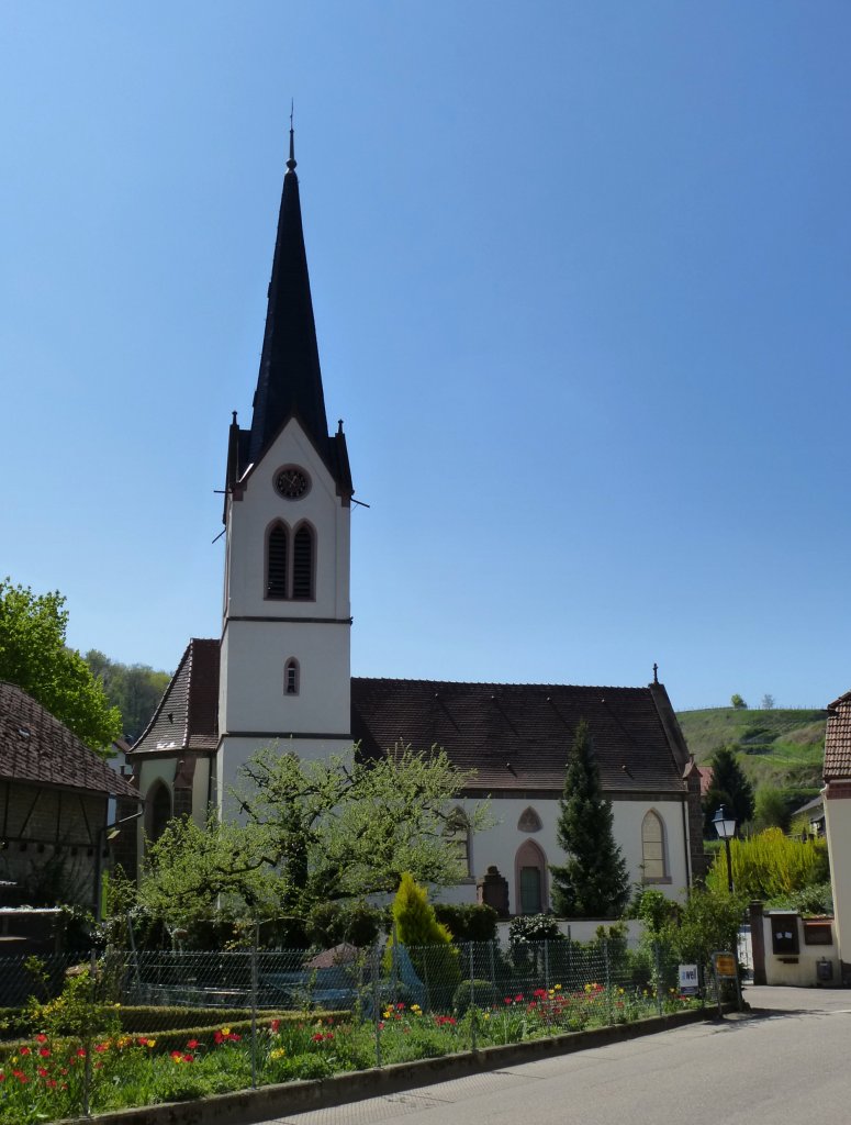 Bickensohl im Kaiserstuhl, die evangelische Kirche, April 2013