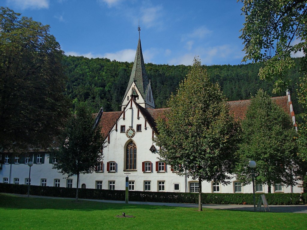 Blaubeuren, die Klostergebude des ehemaligen Benediktinerklosters, gegrndet um 1085, heute genutzt als Gymnasium, Sept.2010