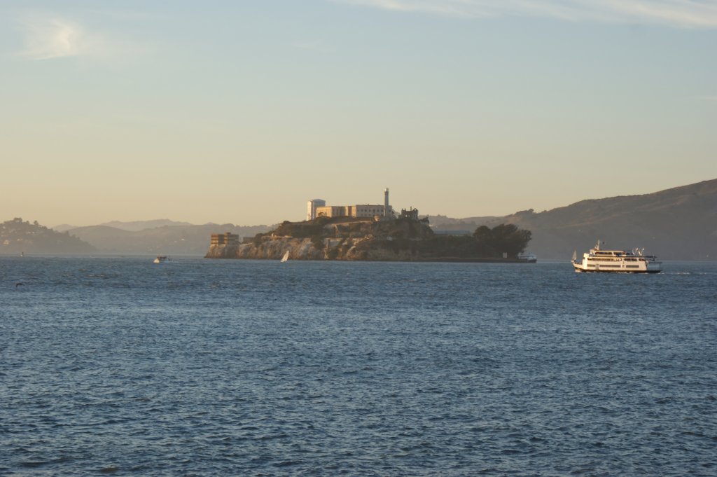 Blick auf Alcatraz kurz vor Sonnenuntergang am 21.09.2012