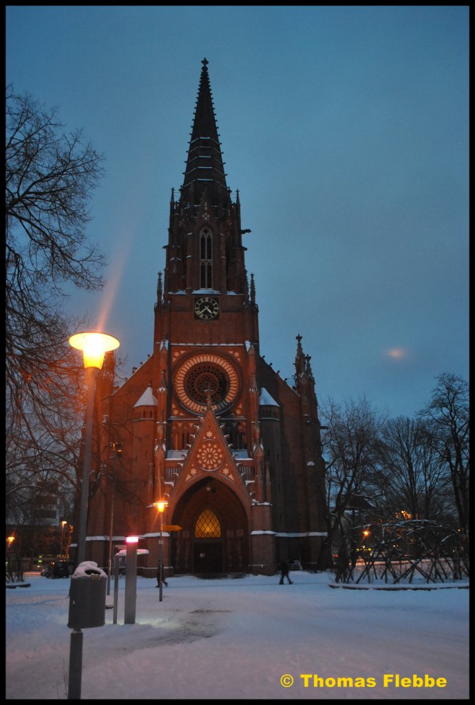 Blick auf die Christuskirche in Hannover am 17.12.2010.