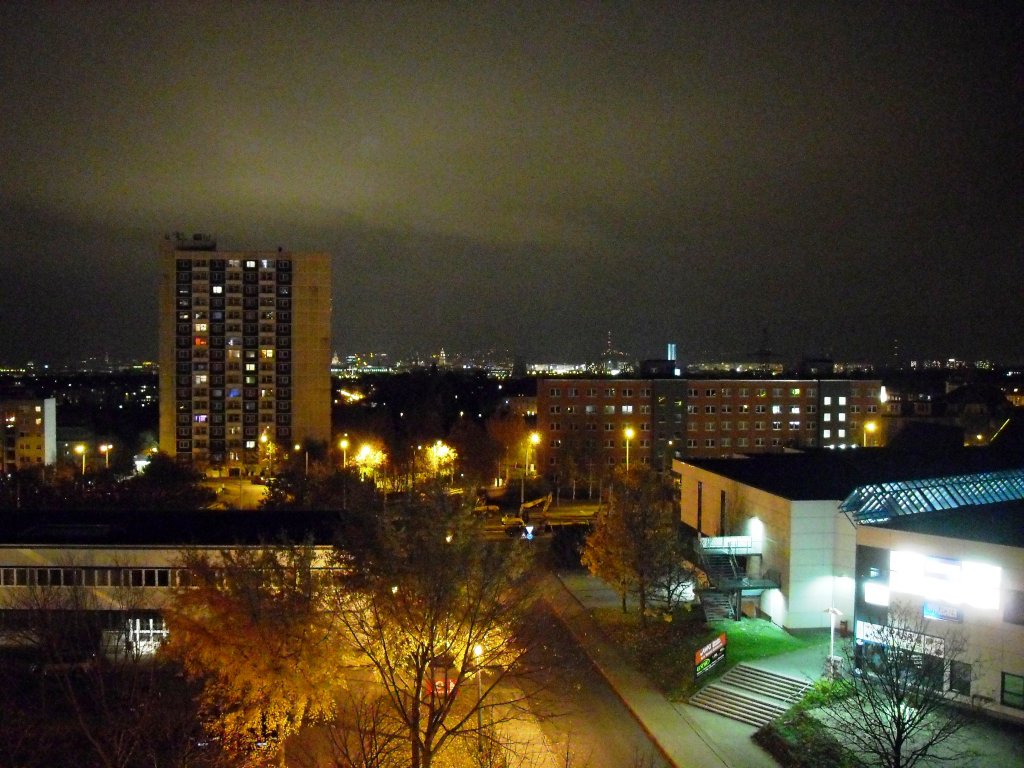 Blick auf Dresden bei Nacht