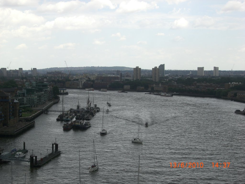 Blick auf london von der Towern Bridge