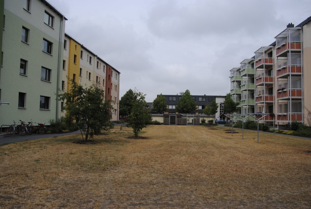 Blick auf Modernesierte Wohnanlage der Lehrter Wohnungsbau, am 23.Juli 2010.