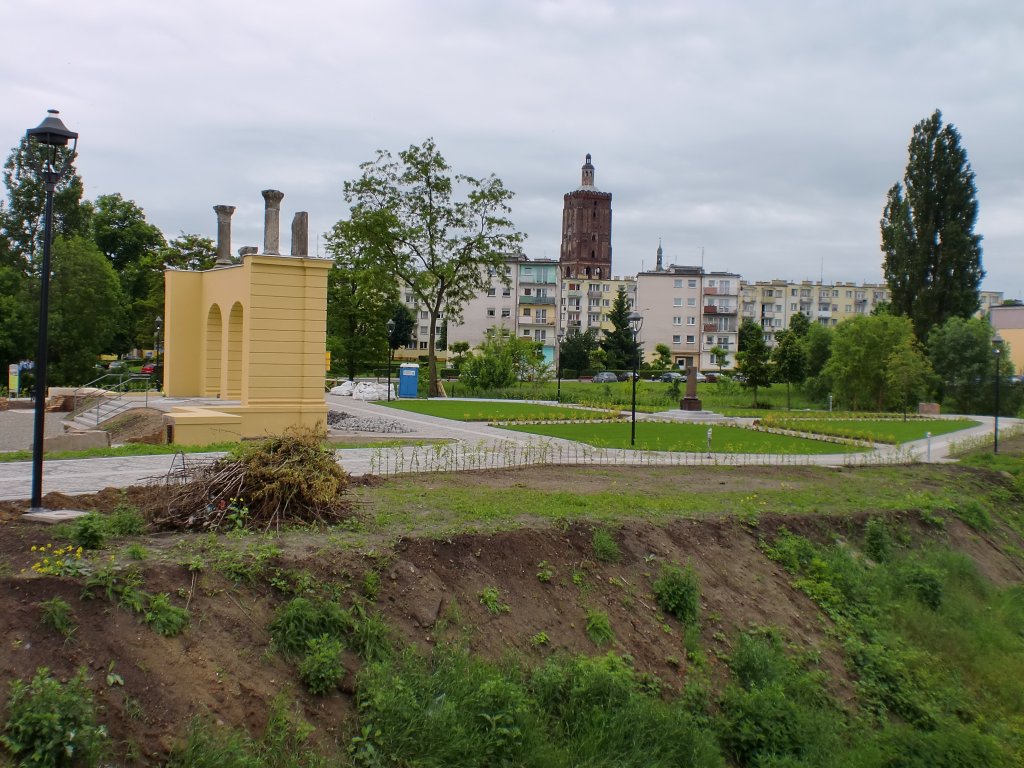 Blick auf neugestalteter Neisseinsel Gubin, 03.06.10