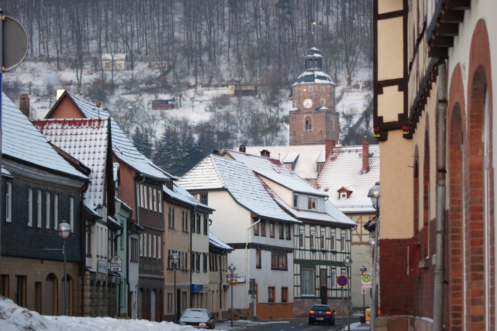 Blick auf die Stadt Kirche von Wasungen