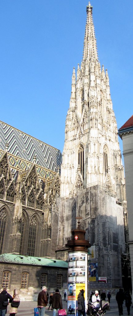 Blick auf den Stephansdom in Wien am 23.3.2013.