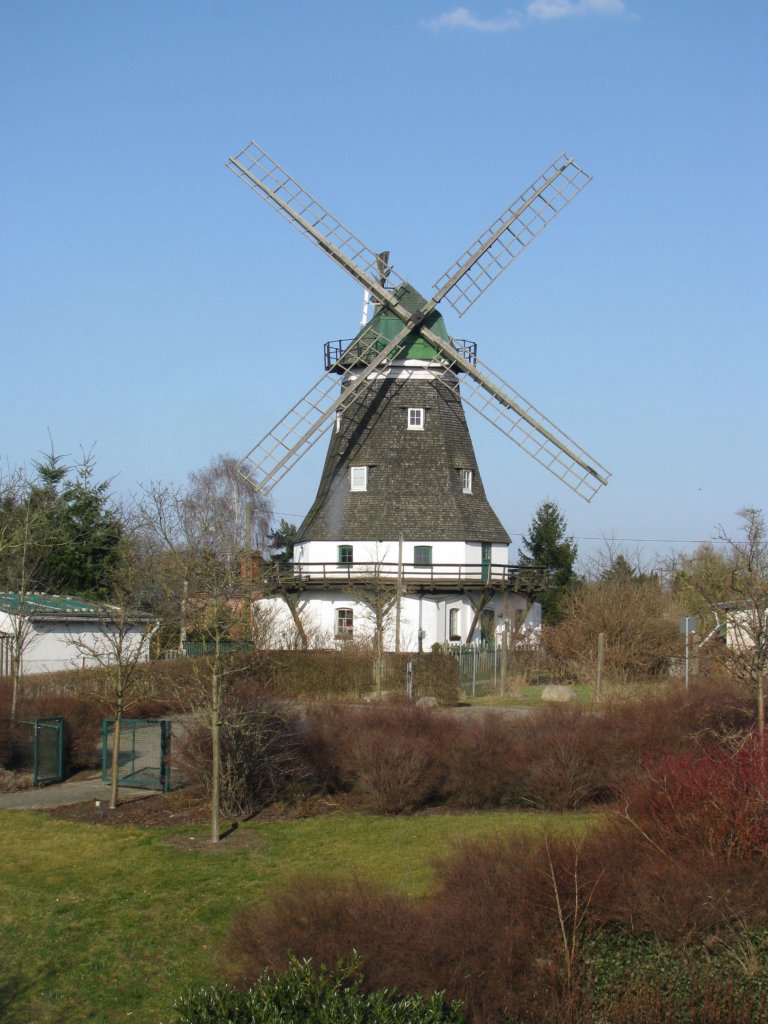 Blick vom DRK-Krankenhaus zur Windmhle, Grevesmhlen [22.03.2011]