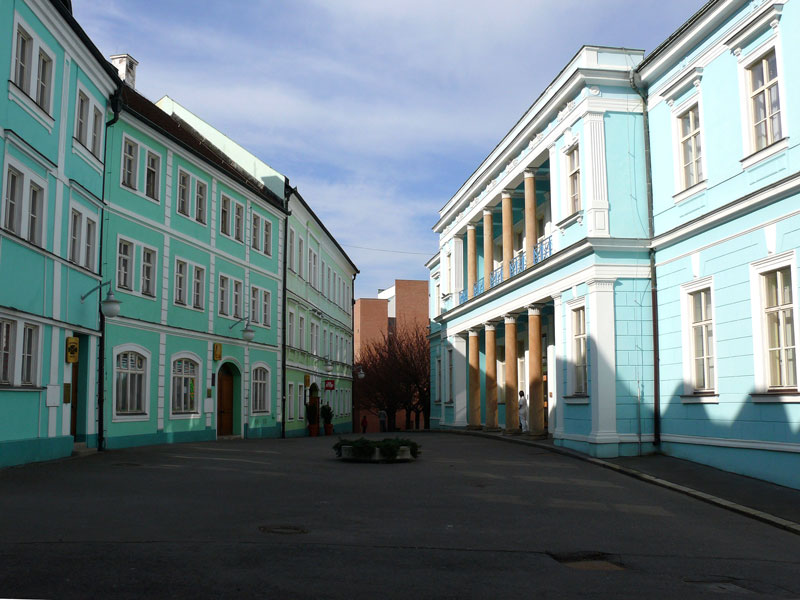 Blick in eine Gasse im Bereich der Kuranlagen; Teplice (Bad Teplitz in Bhmen), 18.04.2010
