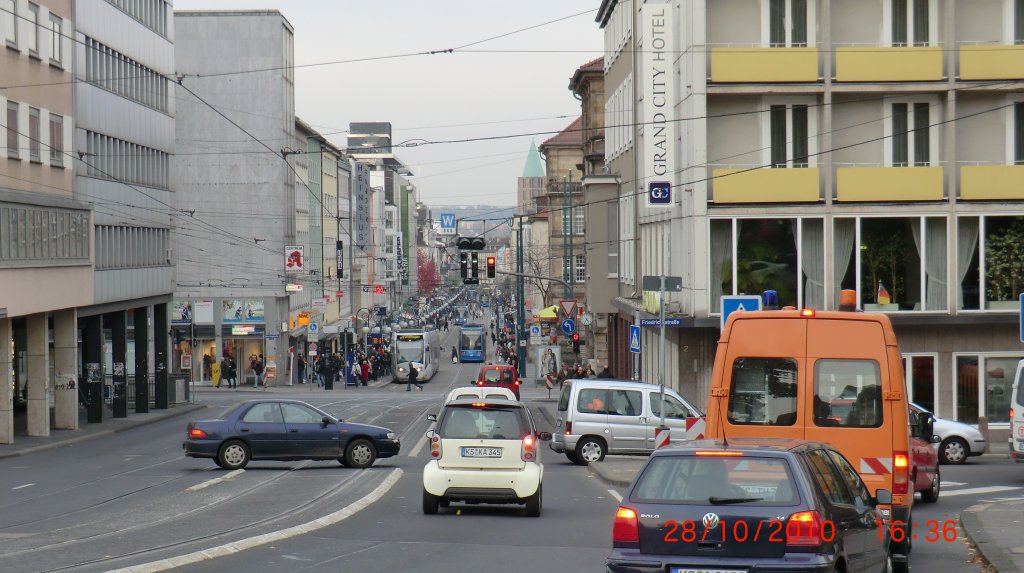 Blick in die Obere Knigsstrae in Kassel.
Aufnahme vom 28.10.2010.