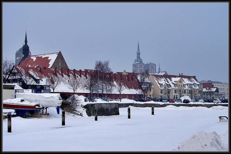 Blick in Richtung St Nikolai. Stralsund am 18.02.10