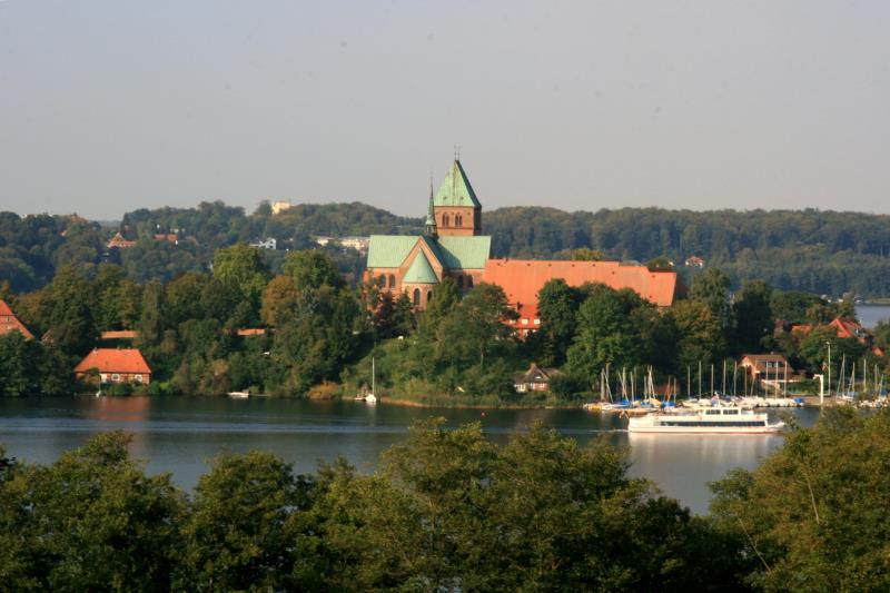 Blick ber den Domsee auf den Ratzeburger Dom; 24.09.2011