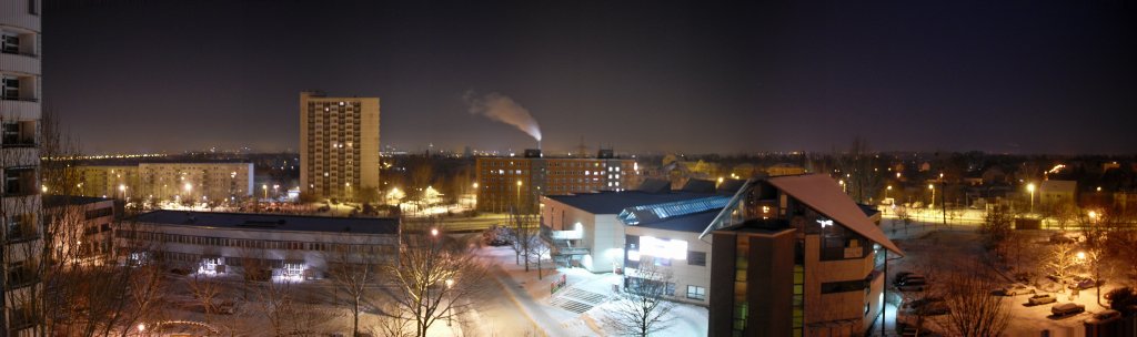 Blick ber Dresden Gorbitz - Winternacht