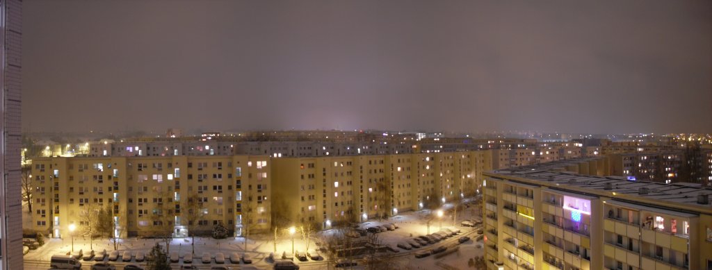 Blick ber Dresden Gorbitz - Winternacht